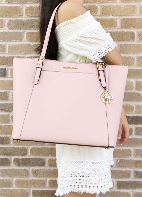 michael kors handbags pink and white|michael kors large pink tote.